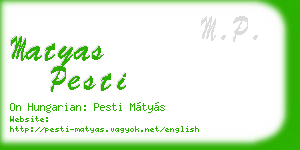matyas pesti business card