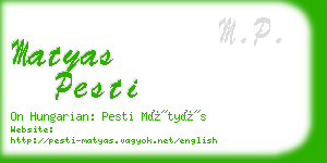 matyas pesti business card